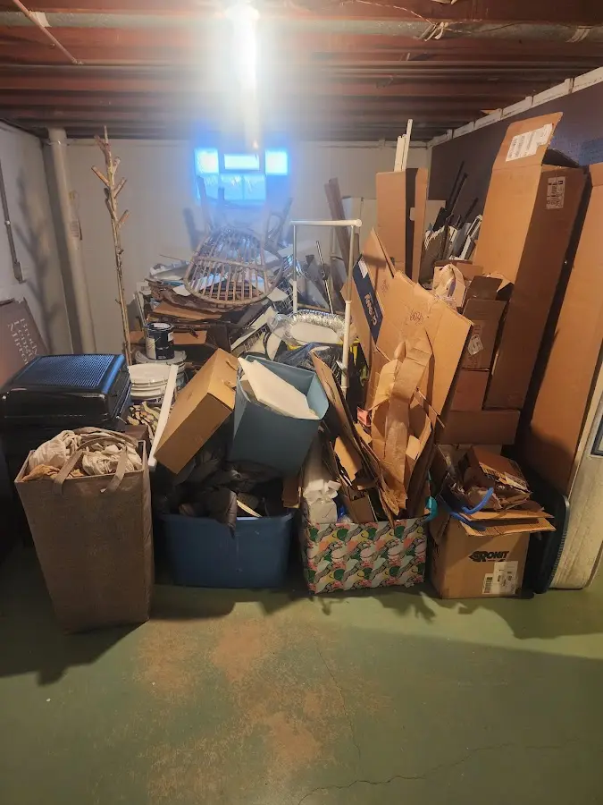 Roll-off dumpster container at job site for 20 Yard Dumpster Rental in Chester